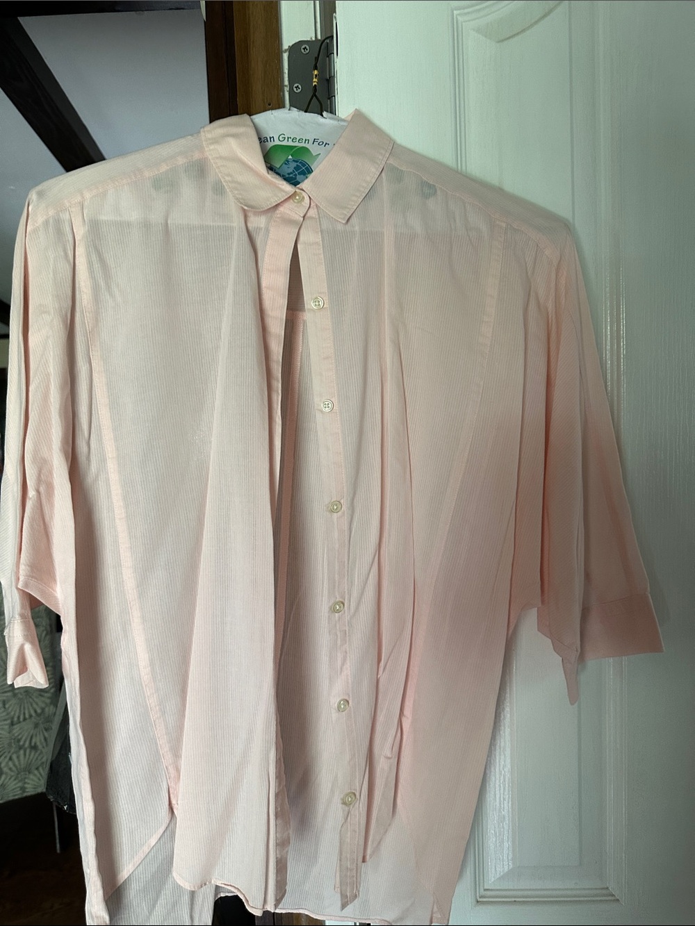 Loft The Softened Shirt in a pale baby pink